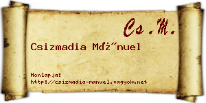Csizmadia Mánuel névjegykártya